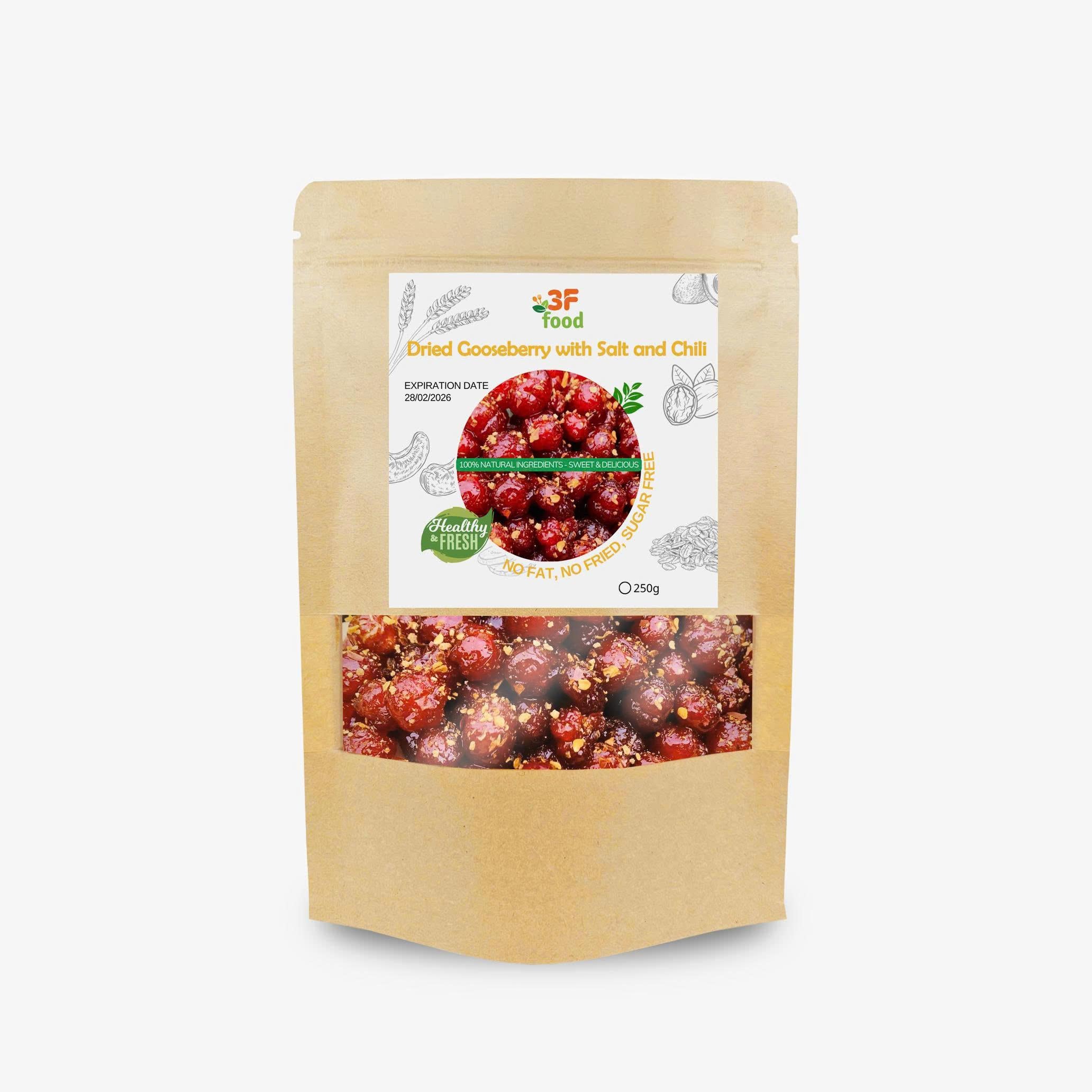 3F Food Spicy Salted Star Gooseberry with Salt and Chili