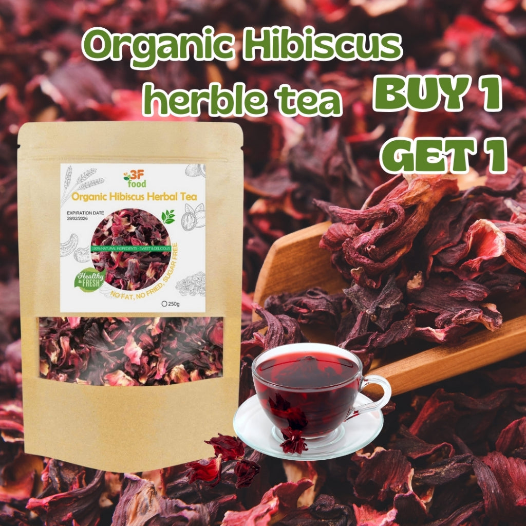 Natural Dried Hibiscus Flowers | Herbal Tea & Health Drink | Supports Cooling, Blood Pressure, Skin Beauty